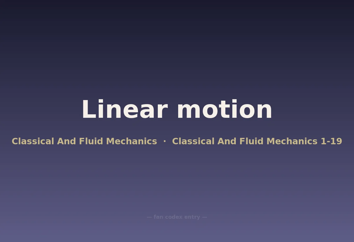 Linear motion