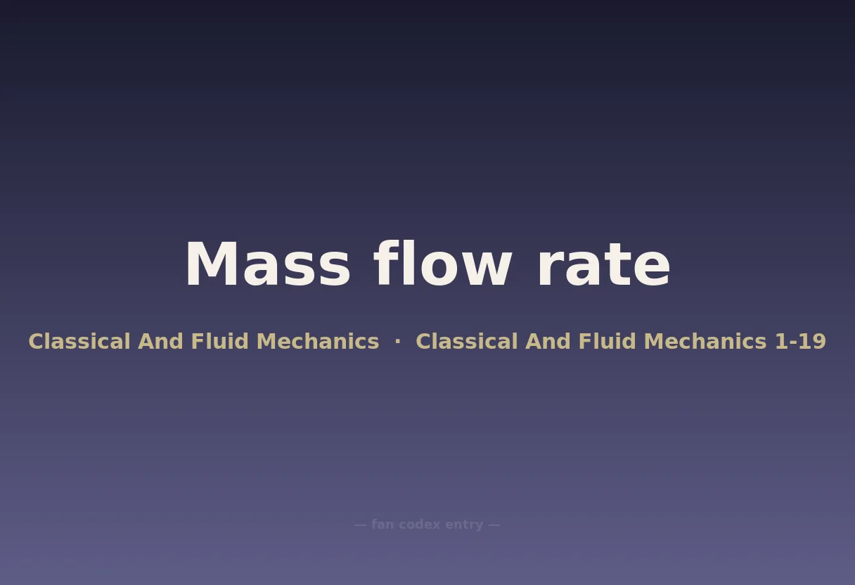 Mass flow rate