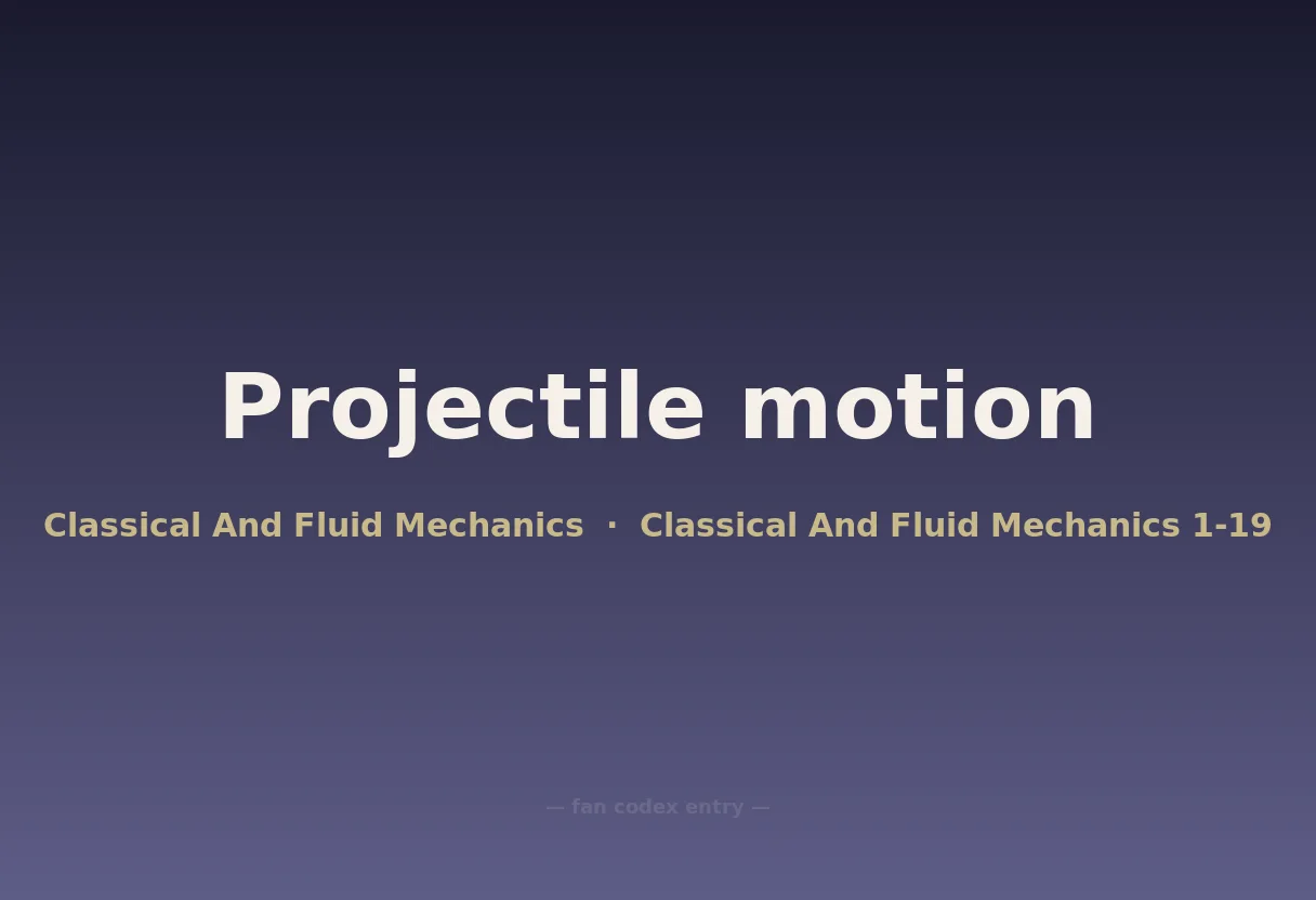 Projectile motion